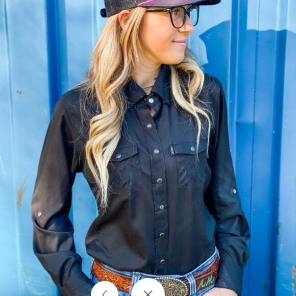 NWT Hooey Sol Western Performance Shirt Long Sleeve Pearl Snaps Rodeo Stampede - Picture 1 of 9